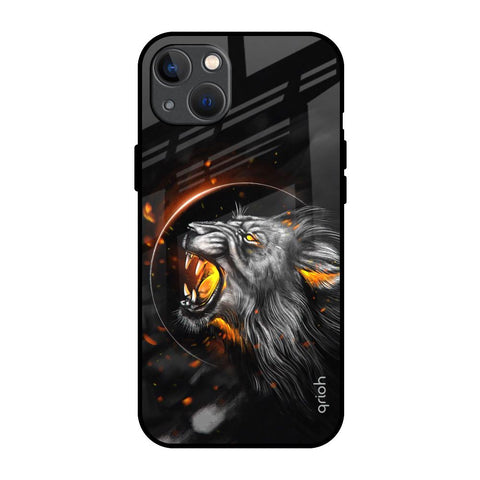 Aggressive Lion Glossy Case for iPhone 13 mini