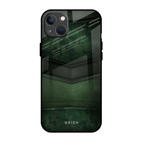 Green Leather Glossy Case for iPhone 13 mini