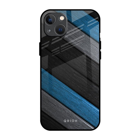 Multicolor Wooden Effect Glossy Case for iPhone 13 mini