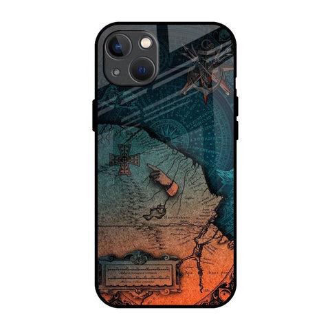 Geographical Map Glossy Case for iPhone 13 mini