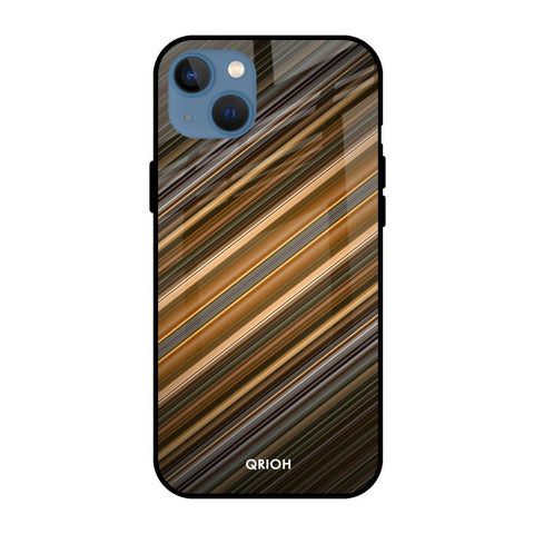 Diagonal Slash Pattern Glossy Case for Apple iPhone 13 Mini