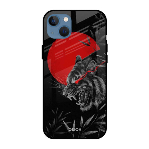Red Moon Tiger Glossy Case for Apple iPhone 13 Mini