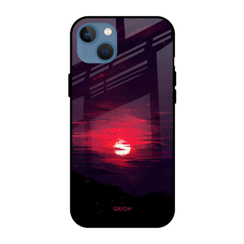 Morning Red Sky Glossy Case For iPhone 13 mini