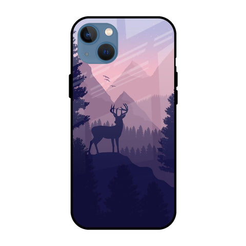 Deer In Night Glossy Case For iPhone 13 mini