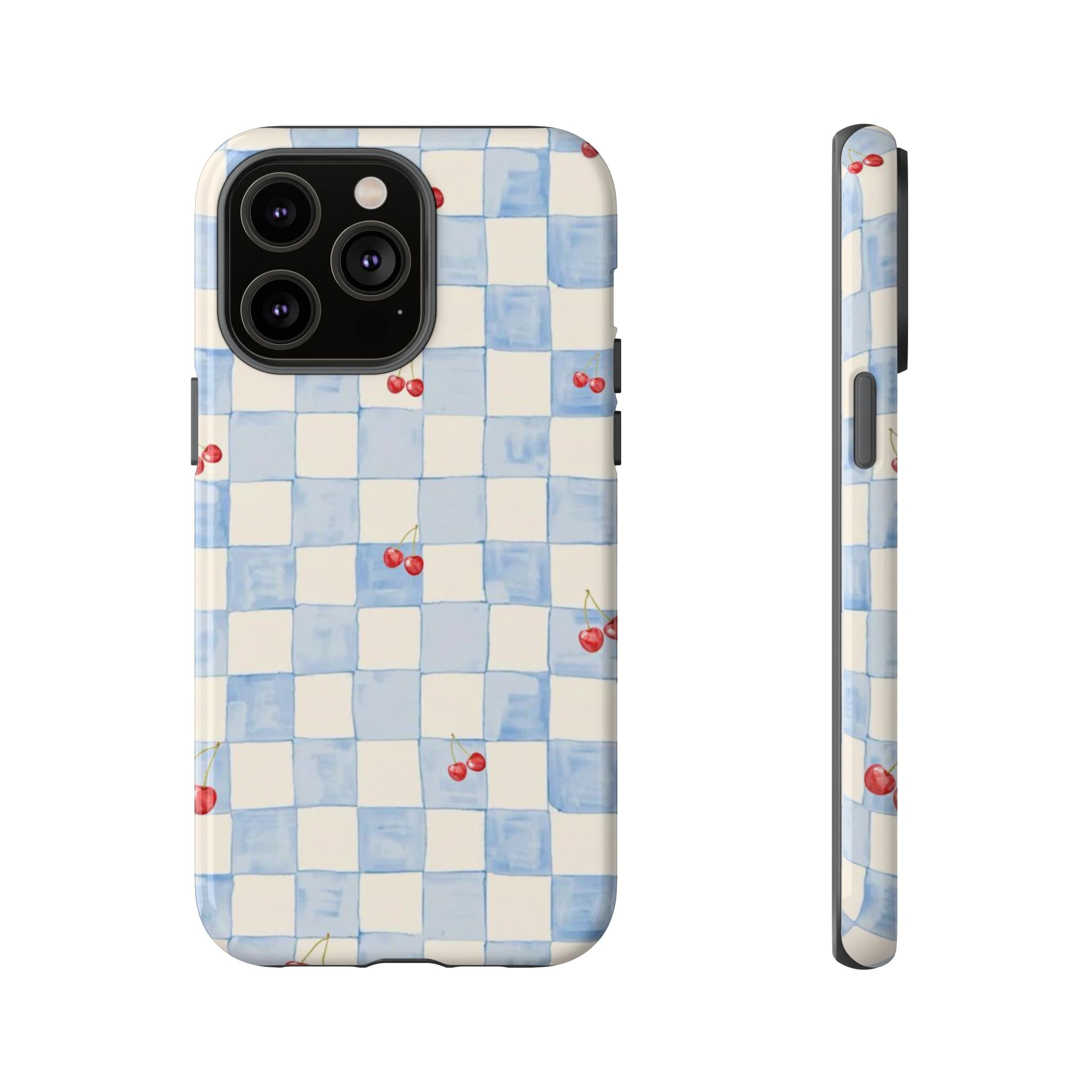 Cherry Check Tough Case  Available For All iPhone Models