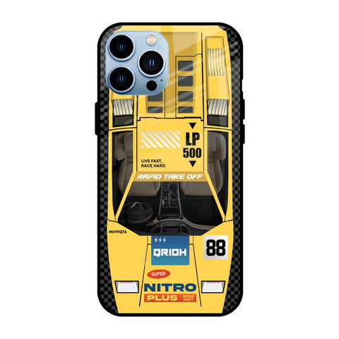 Yellow Racing Car Glossy Case for iPhone 13 Pro