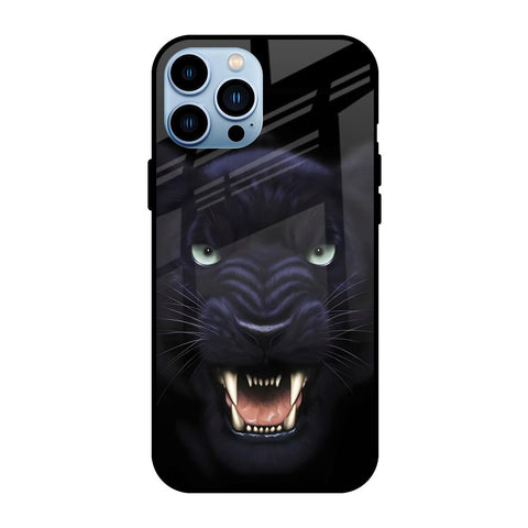 Angry Black Leopard Glossy Case for iPhone 13 Pro