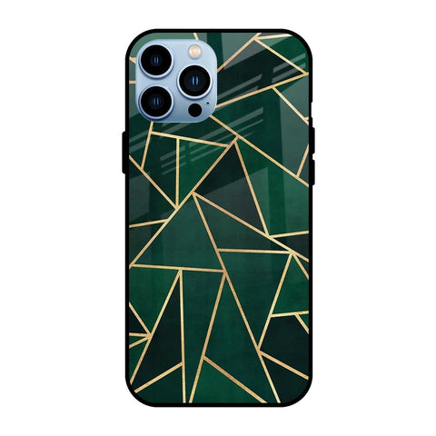 Abstract Green Glossy Case For iPhone 13 Pro