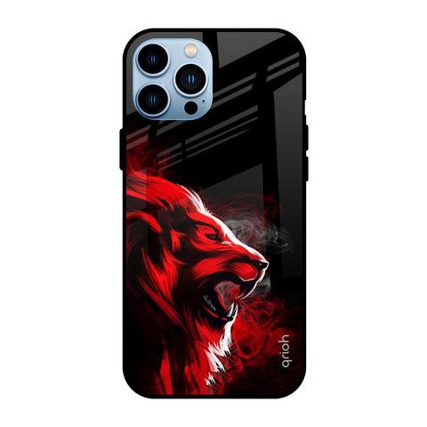 Red Angry Lion Glossy Case for Apple iPhone 13 Pro