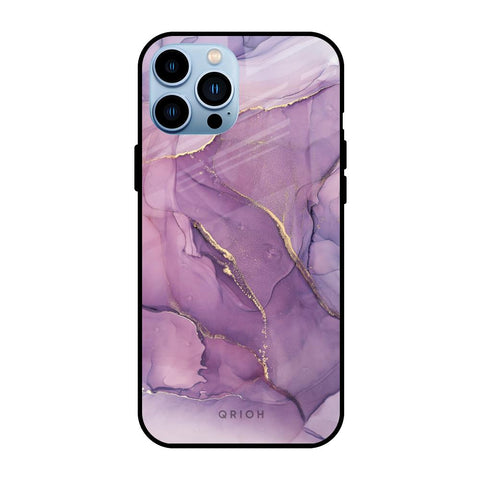 Purple Gold Marble Glossy Case for iPhone 13 Pro