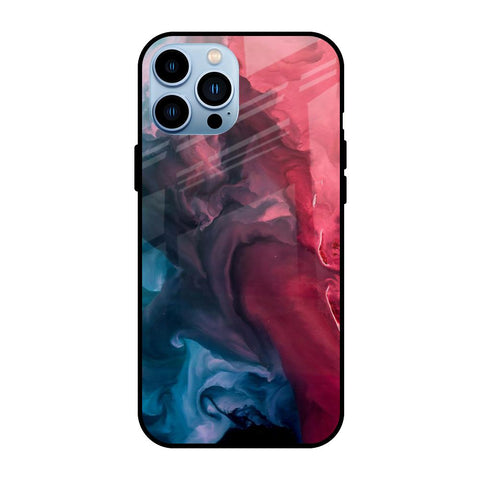Blue & Red Smoke Glossy Case for iPhone 13 Pro