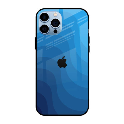 Blue Wave Abstract Glossy Case for iPhone 13 Pro