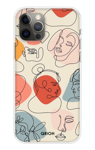 Abstract Faces Soft Cover for iPhone 13 Pro
