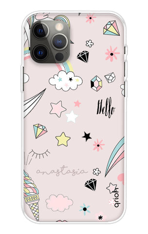 Unicorn Doodle Soft Cover For iPhone 13 Pro