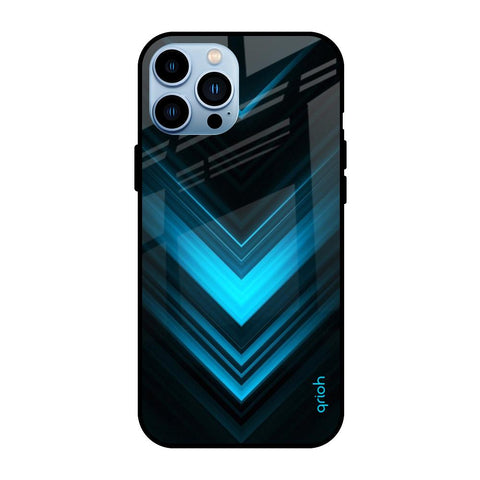 Vertical Blue Arrow Glossy Case For iPhone 13 Pro Max