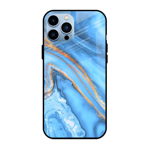 Vibrant Blue Marble Glossy Case for iPhone 13 Pro Max