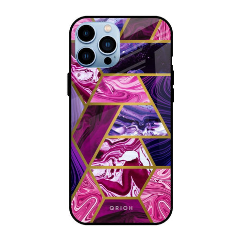 Electroplated Geometric Marble Glossy Case for iPhone 13 Pro Max