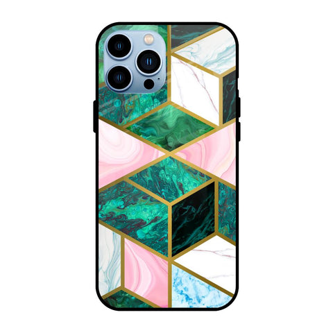 Seamless Green Marble Glossy Case for iPhone 13 Pro Max
