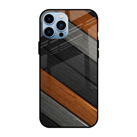 Tri Color Wood Glossy Case for iPhone 13 Pro Max