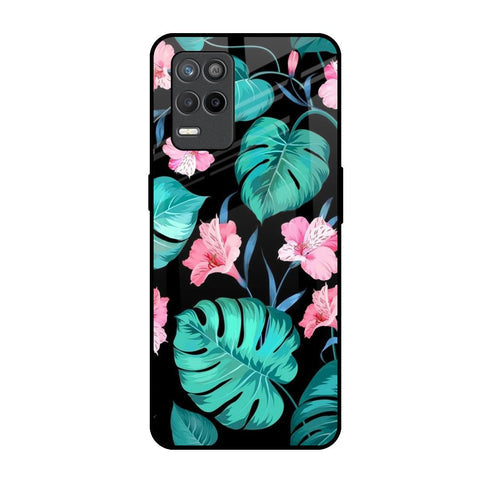 Tropical Leaves & Pink Flowers Glossy Case for Realme 8s 5G