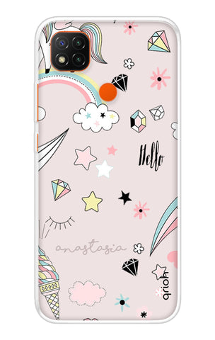 Unicorn Doodle Soft Cover For Redmi 9 Active