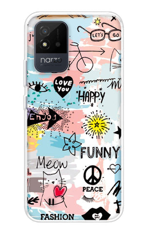 Happy Doodle Soft Cover for Realme Narzo 50i