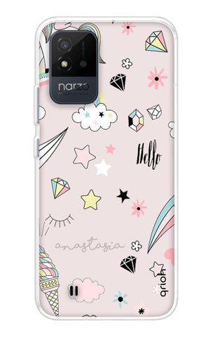 Unicorn Doodle Soft Cover For Realme Narzo 50i