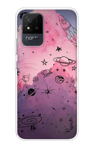 Space Doodles Art Soft Cover For Realme Narzo 50i