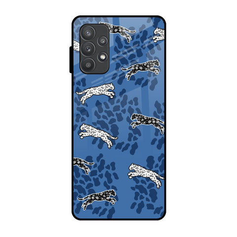Blue Cheetah Glossy Case for Samsung Galaxy A52s 5G