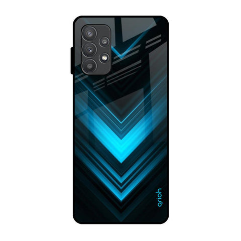 Vertical Blue Arrow Glossy Case For Samsung Galaxy A52s 5G