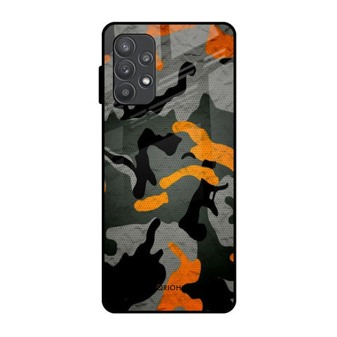 Camouflage Orange Glossy Case For Samsung Galaxy A52s 5G