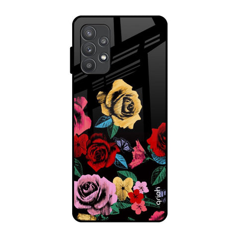 Floral Decorative Glossy Case For Samsung Galaxy A52s 5G