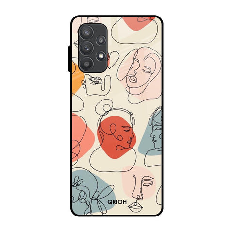 Abstract Faces Glossy Case for Samsung Galaxy A52s 5G