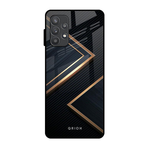 Sleek Golden & Navy Glossy Case for Samsung Galaxy A52s 5G