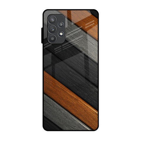 Tri Color Wood Glossy Case for Samsung Galaxy A52s 5G