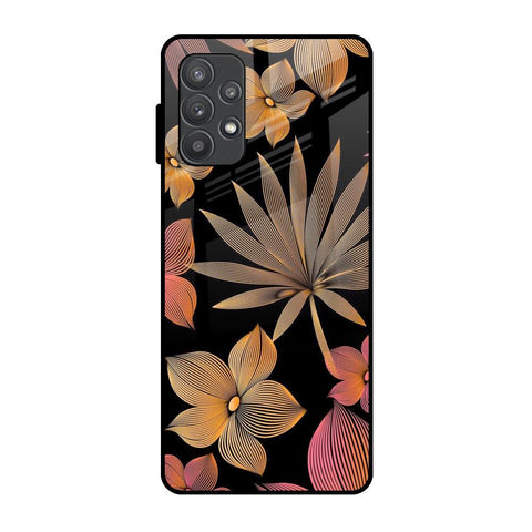 Lines Pattern Flowers Glossy Case for Samsung Galaxy A52s 5G