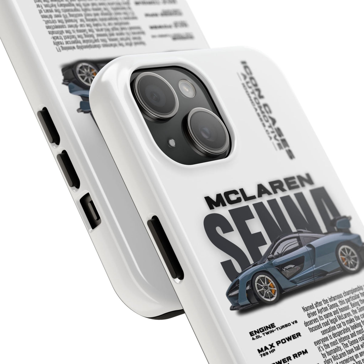 McLaren Senna White Premium Tough Shining Phone Case (Double Layer) Available For All iPhone Models