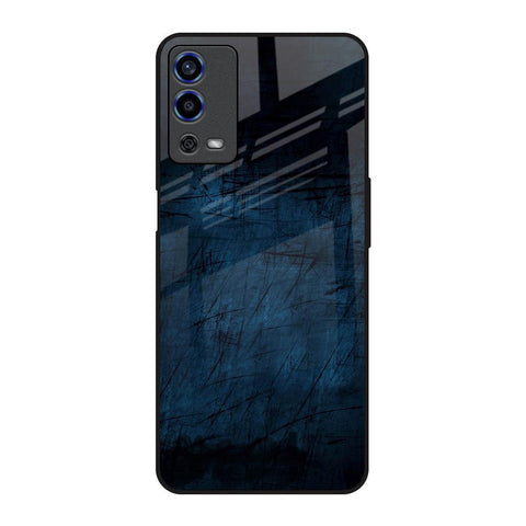 Dark Blue Grunge Glossy Case for Oppo A55