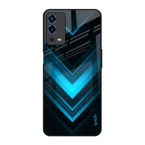 Vertical Blue Arrow Glossy Case For Oppo A55