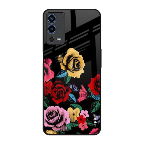 Floral Decorative Glossy Case For Oppo A55