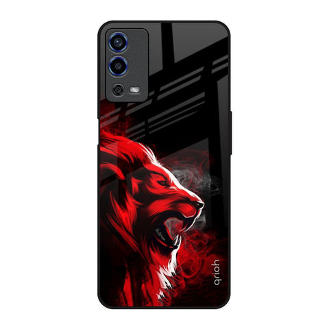 Red Angry Lion Glossy Case for Oppo A55