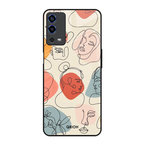 Abstract Faces Glossy Case for Oppo A55