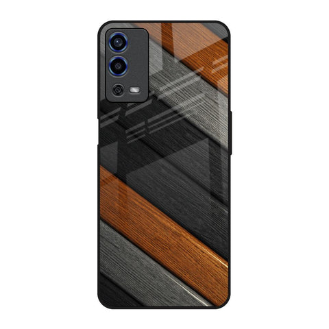 Tri Color Wood Glossy Case for Oppo A55