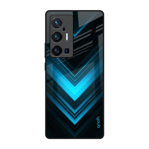 Vertical Blue Arrow Glossy Case For Vivo X70 Pro Plus