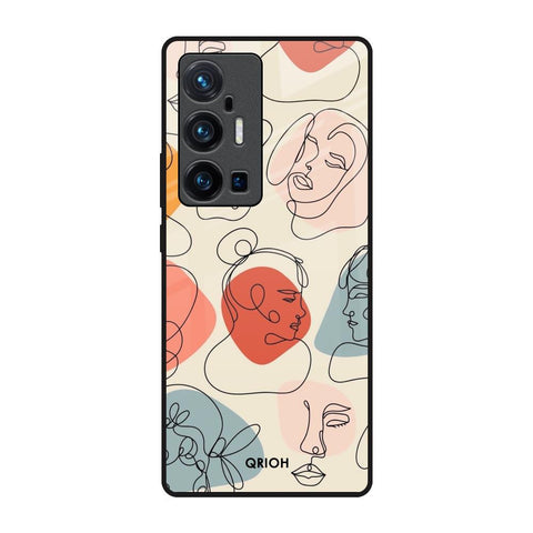 Abstract Faces Glossy Case for Vivo X70 Pro Plus