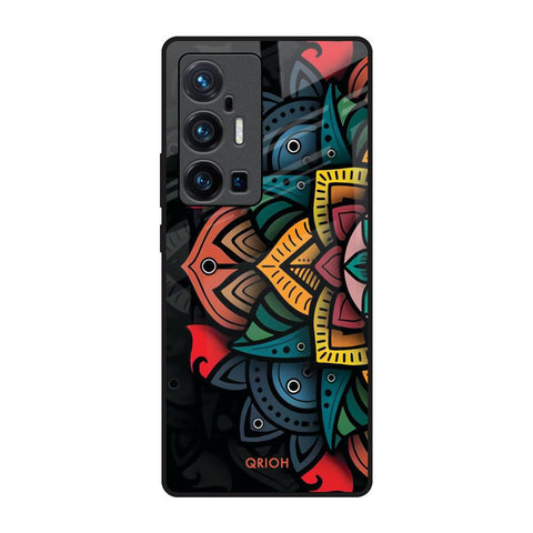 Retro Gorgeous Flower Glossy Case for Vivo X70 Pro Plus