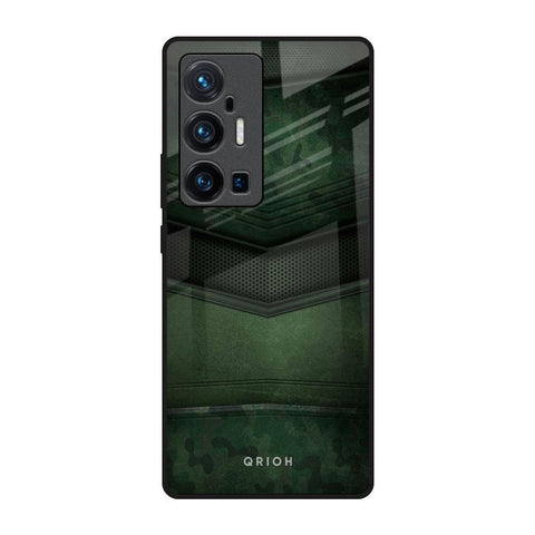 Green Leather Glossy Case for Vivo X70 Pro Plus