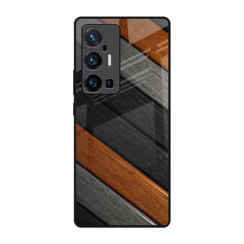 Tri Color Wood Glossy Case for Vivo X70 Pro Plus