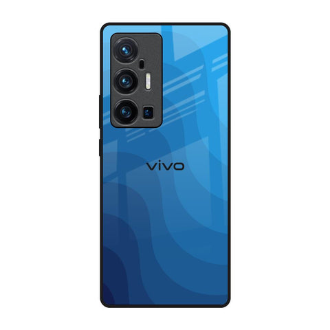 Blue Wave Abstract Glossy Case for Vivo X70 Pro Plus
