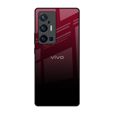 Wine Red Glossy Case For Vivo X70 Pro Plus
